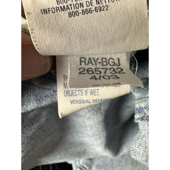 Y2K Tommy Jeans Womens Sherpa Denim Jacket Peace Sign Trucker Vtg Grunge Medium - Picture 11 of 11